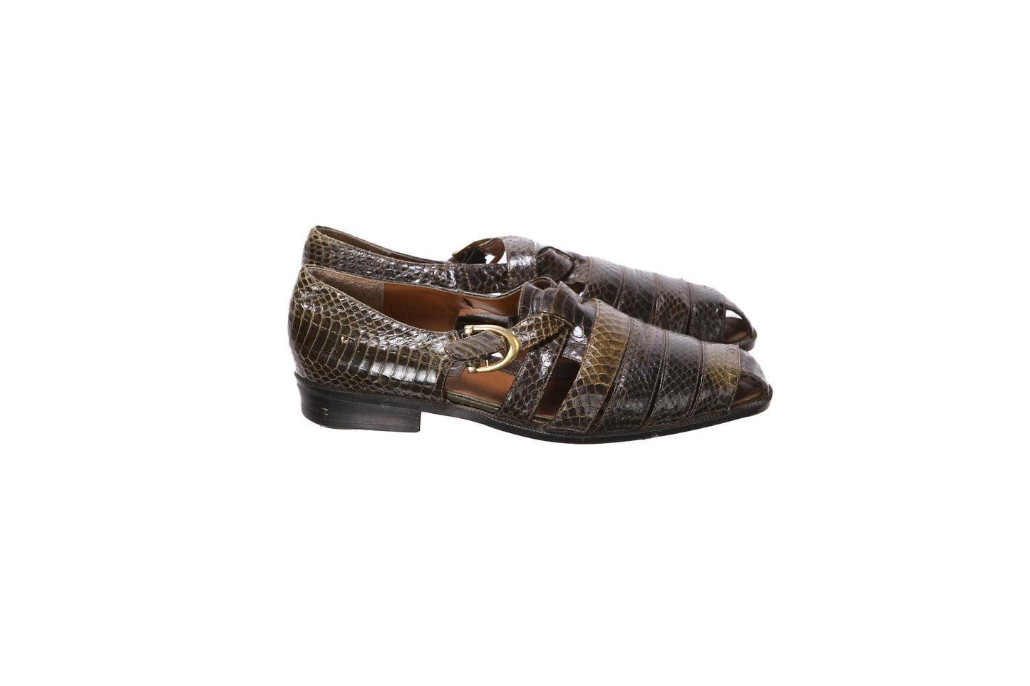 Men's Snakeskin Casual Leather Sandals by Giorgio Brutini