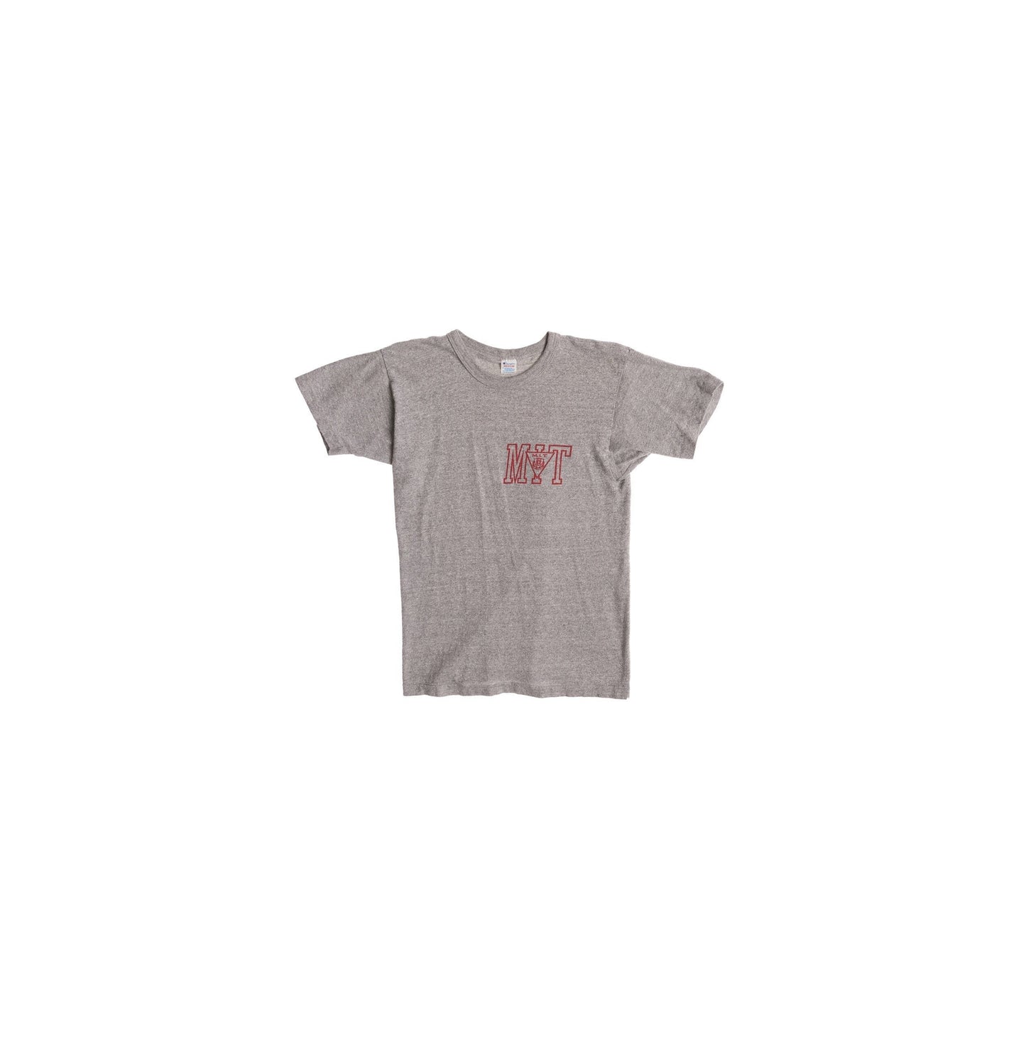 Vintage Champion Gray T-shirt with Red MIT University Print