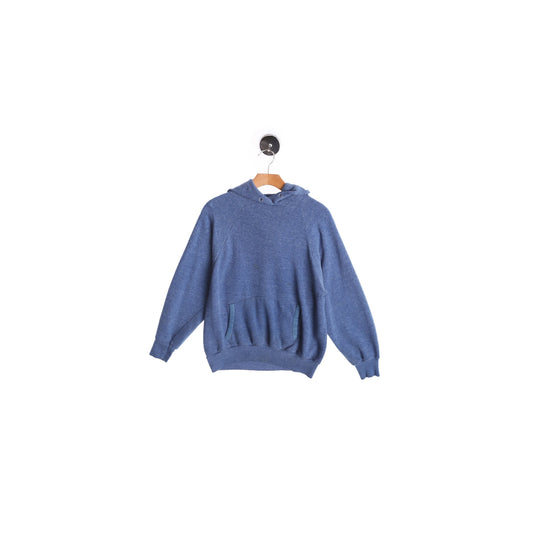 Vintage Blue No Closure Hoodie - No Print - Era 80s - 90s