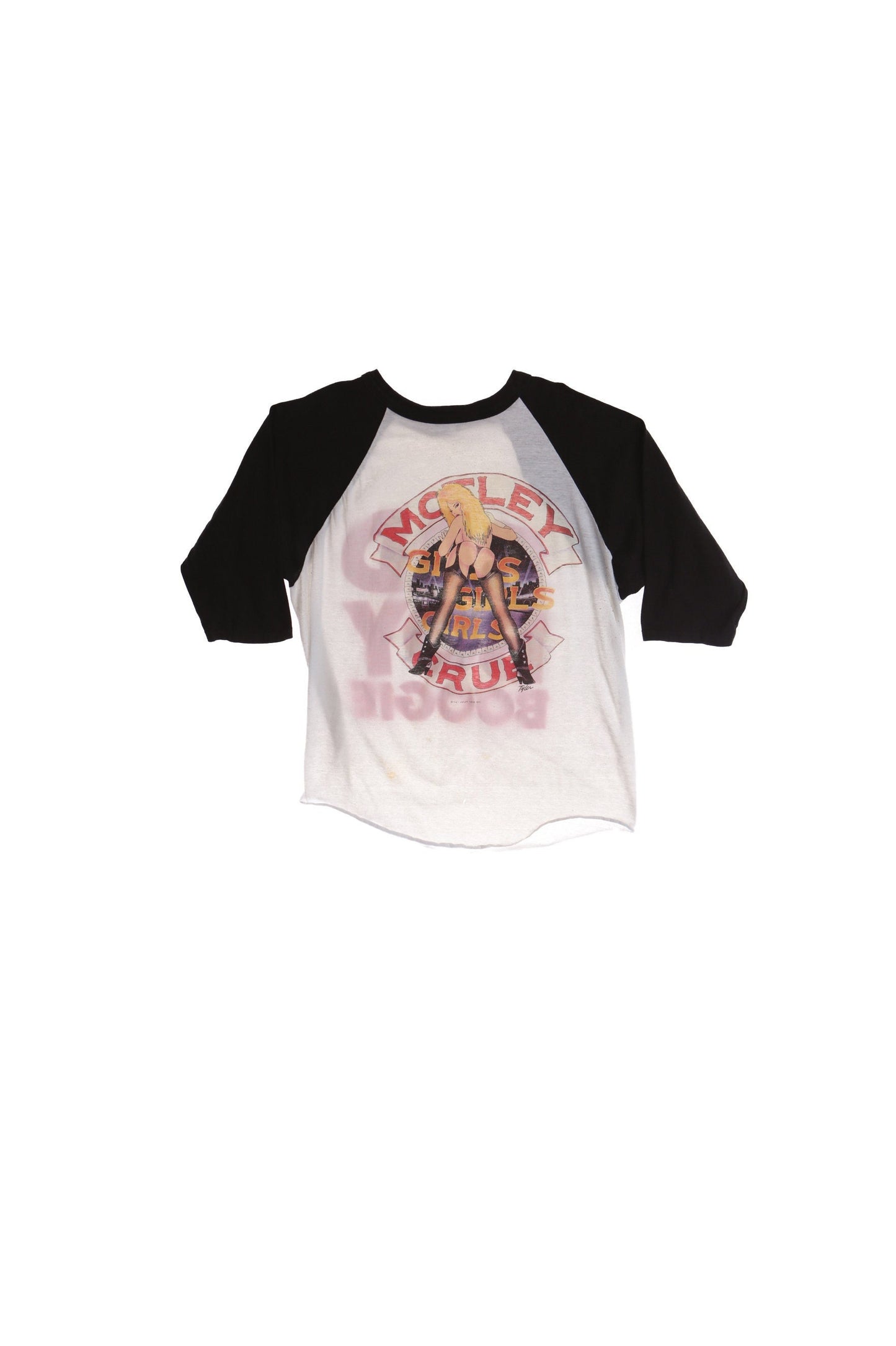 Motley Crue Girls Girls Girls - Bad Boy Boogie 3/4 Sleeve Graphic Shirt