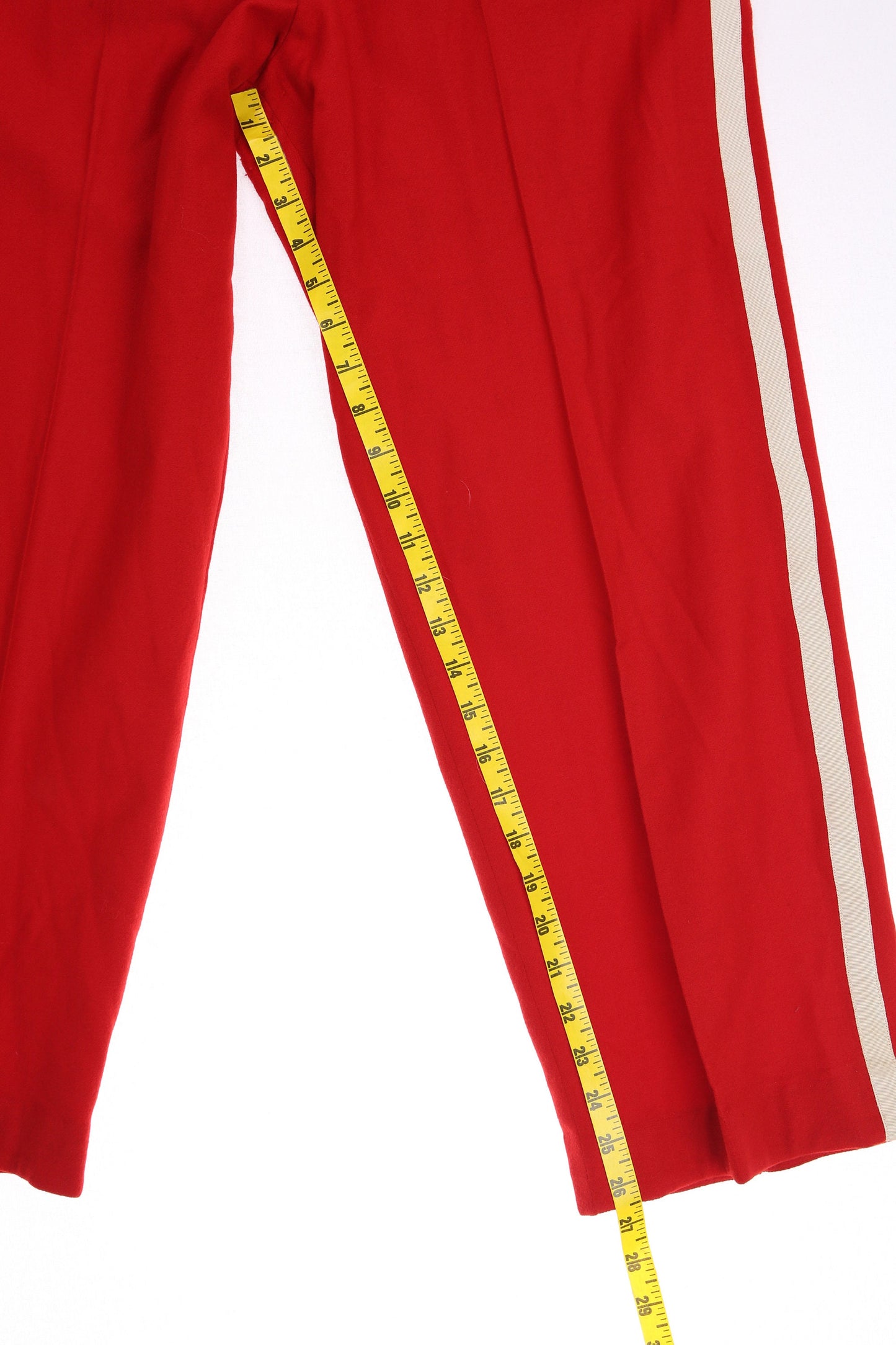 Vintage Men's Red Marching Band Uniform Pants - Estimated Era 1940's - 1950's