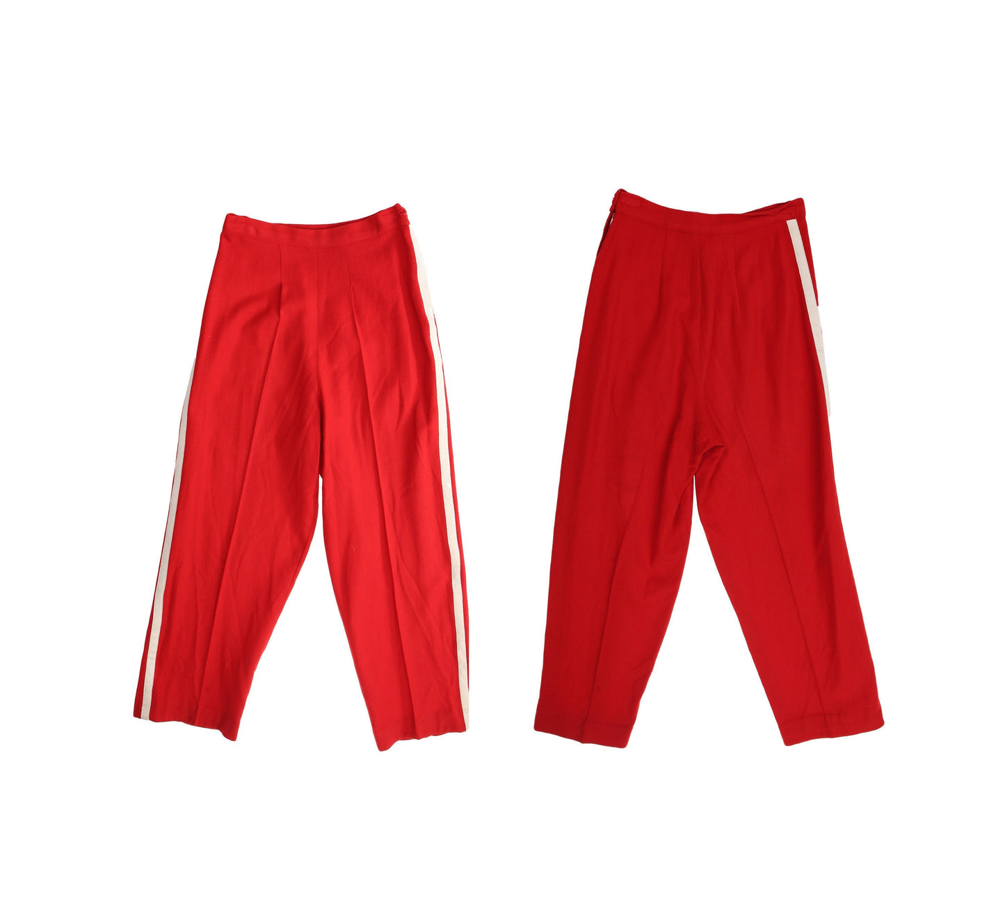 Vintage Men's Red Marching Band Uniform Pants - Estimated Era 1940's - 1950's