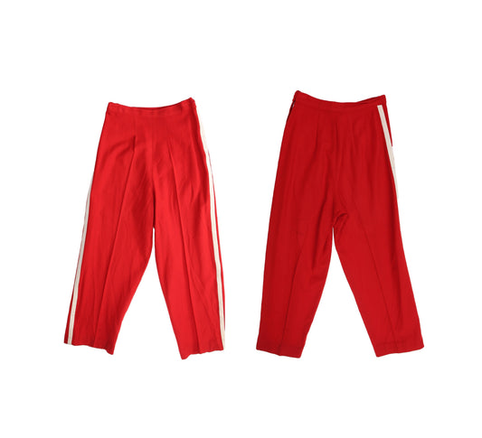 Vintage Men's Red Marching Band Uniform Pants - Estimated Era 1940's - 1950's