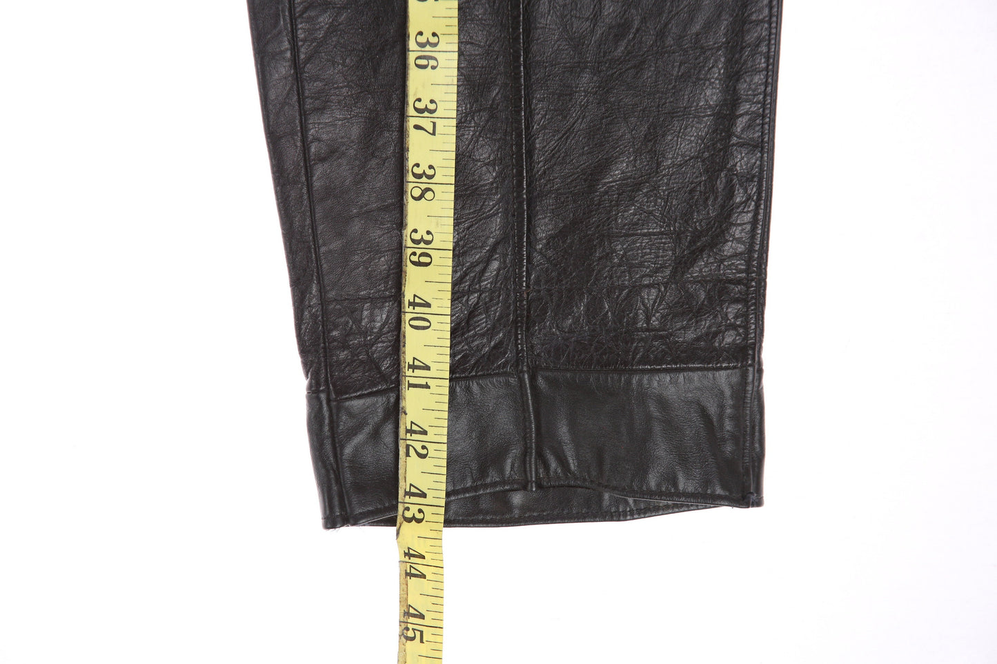 Vintage Men's Black Leather Pants by Brooks - Estimated Era 1970's - 1980's