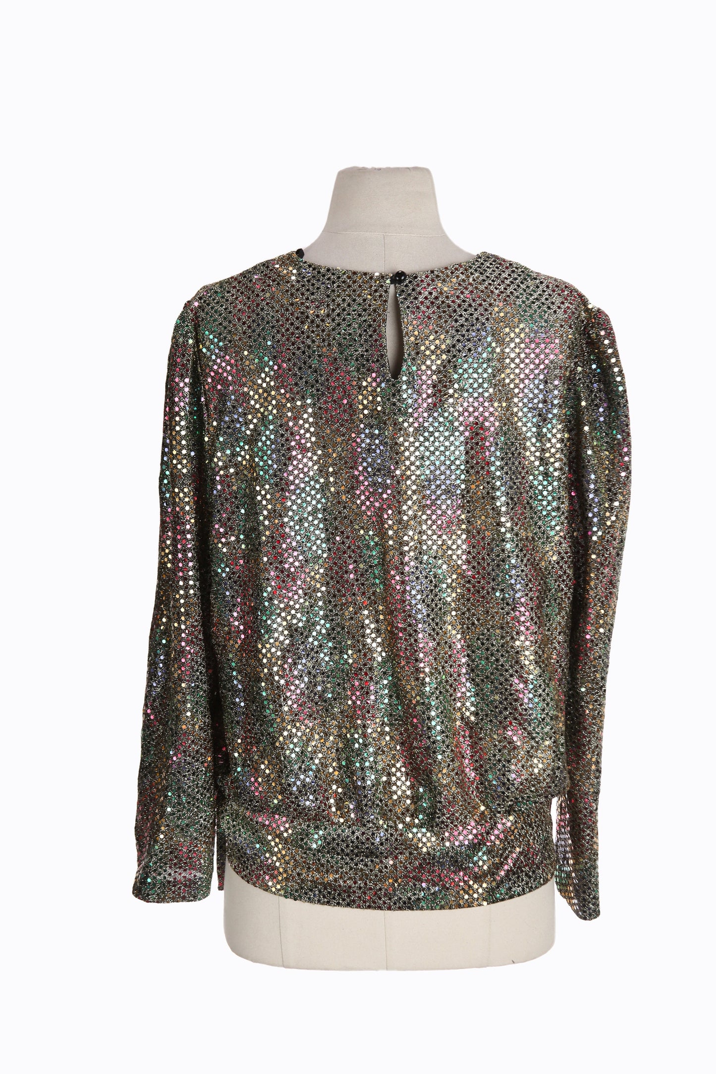 Vintage Women Metallic Blouse by Another Thyme - Estimated Era 1980's