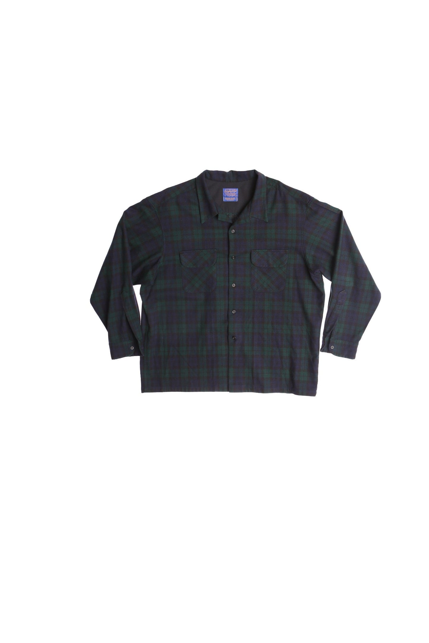Pendleton Men Blue and Green Plaid Long Sleeve Shirt