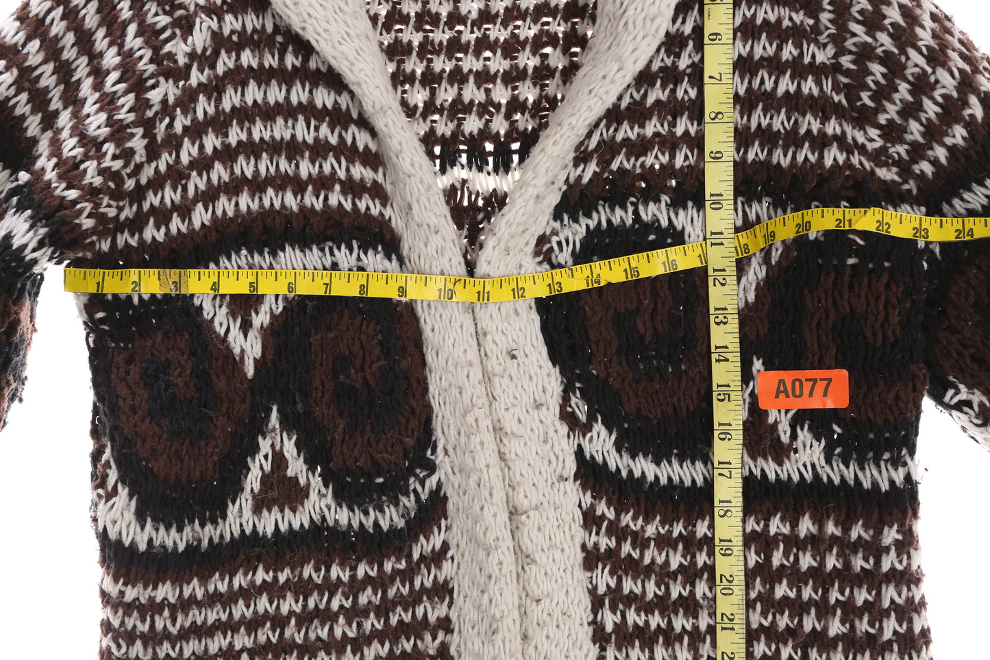 Vitage Men's Open Cardigan Sweater - Estimated Era 1970's - 1980's