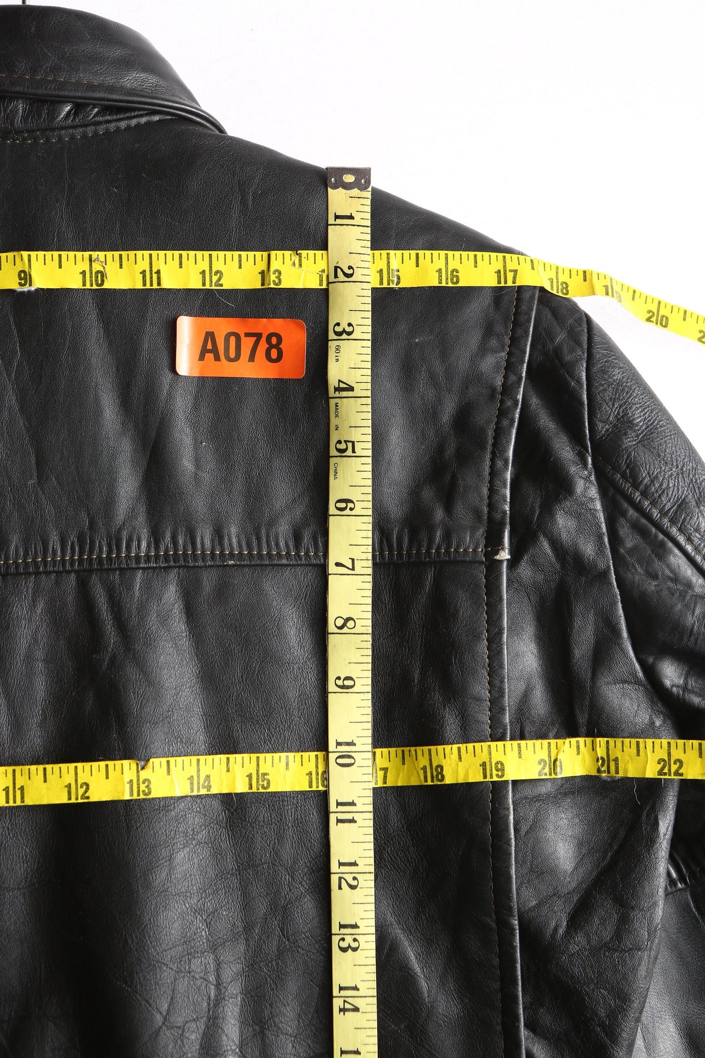 Vintage Men's Black Cafe Racer Leather Jacket by Brooks - Estimated Era 1990's - 2000's