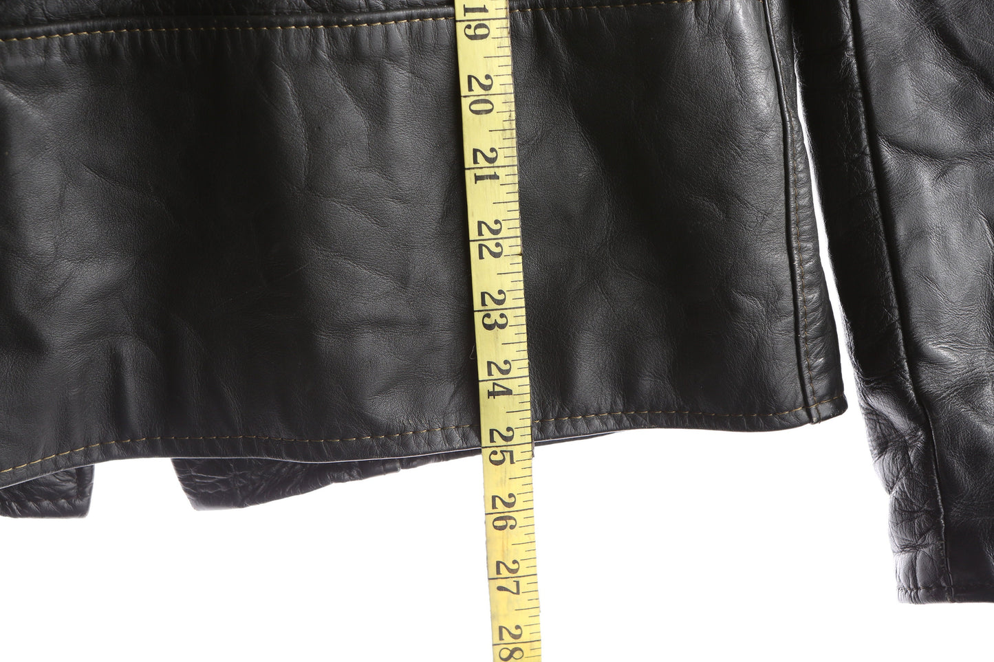 Vintage Men's Black Cafe Racer Leather Jacket by Brooks - Estimated Era 1990's - 2000's