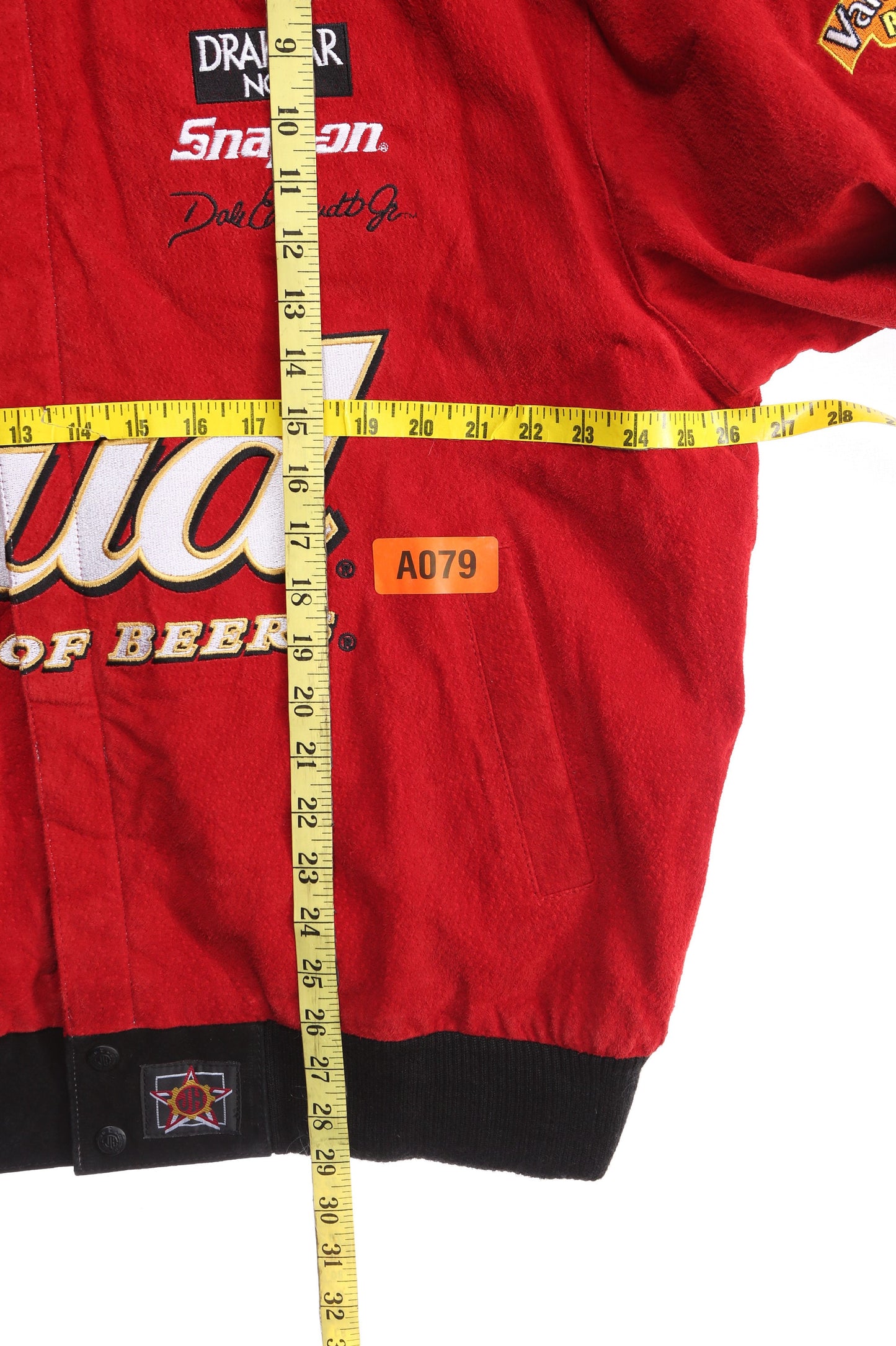 Vintage Red NASCAR Jacket by Chase - Estimated Era 1990's - 2000's