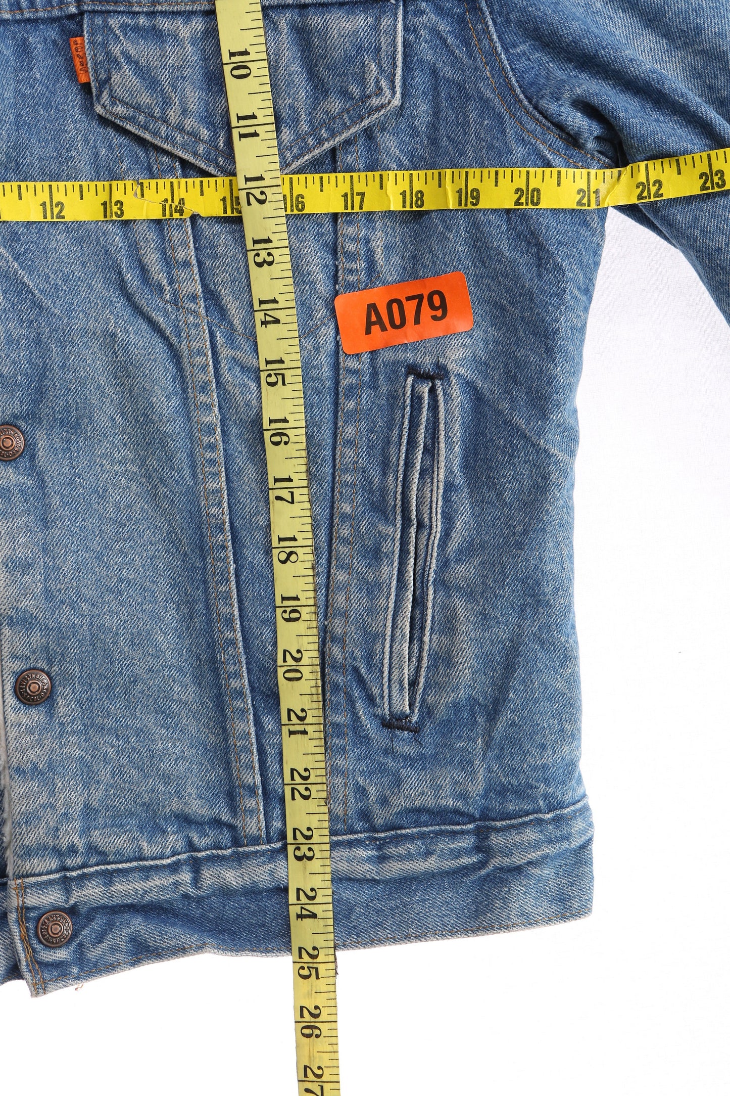 Vintage Levi's Blue Denim Sherpa - Estimated Era 1970's - 1980's