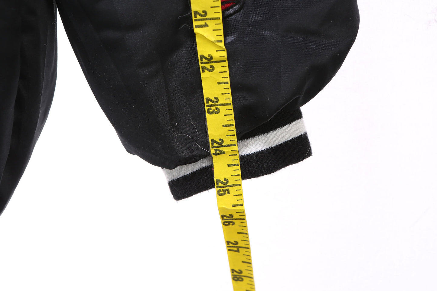 Basketball Patchwork Black Nylon Bomber Jacket