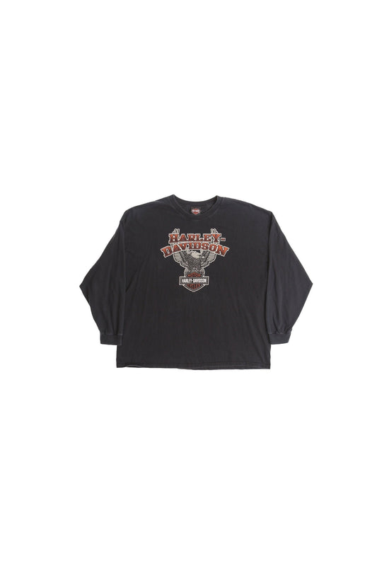 Harley davidson corona california shop shirt black long sleeve biker motorcycles