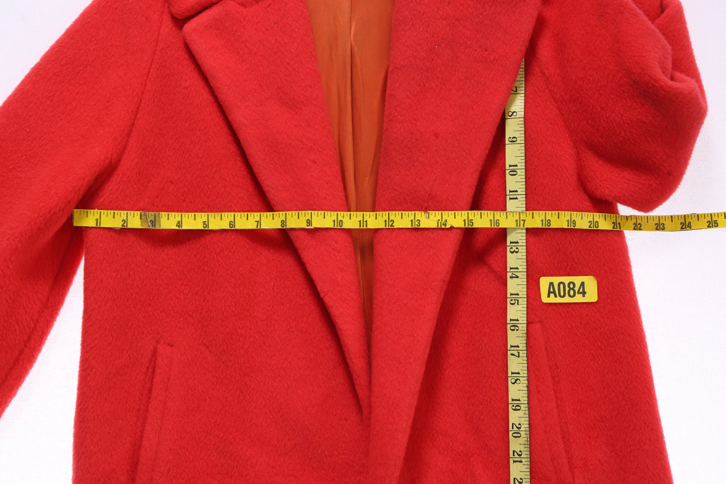 Vintage Women's Red Winter Coat - Estimated Era 1950's - 1960's