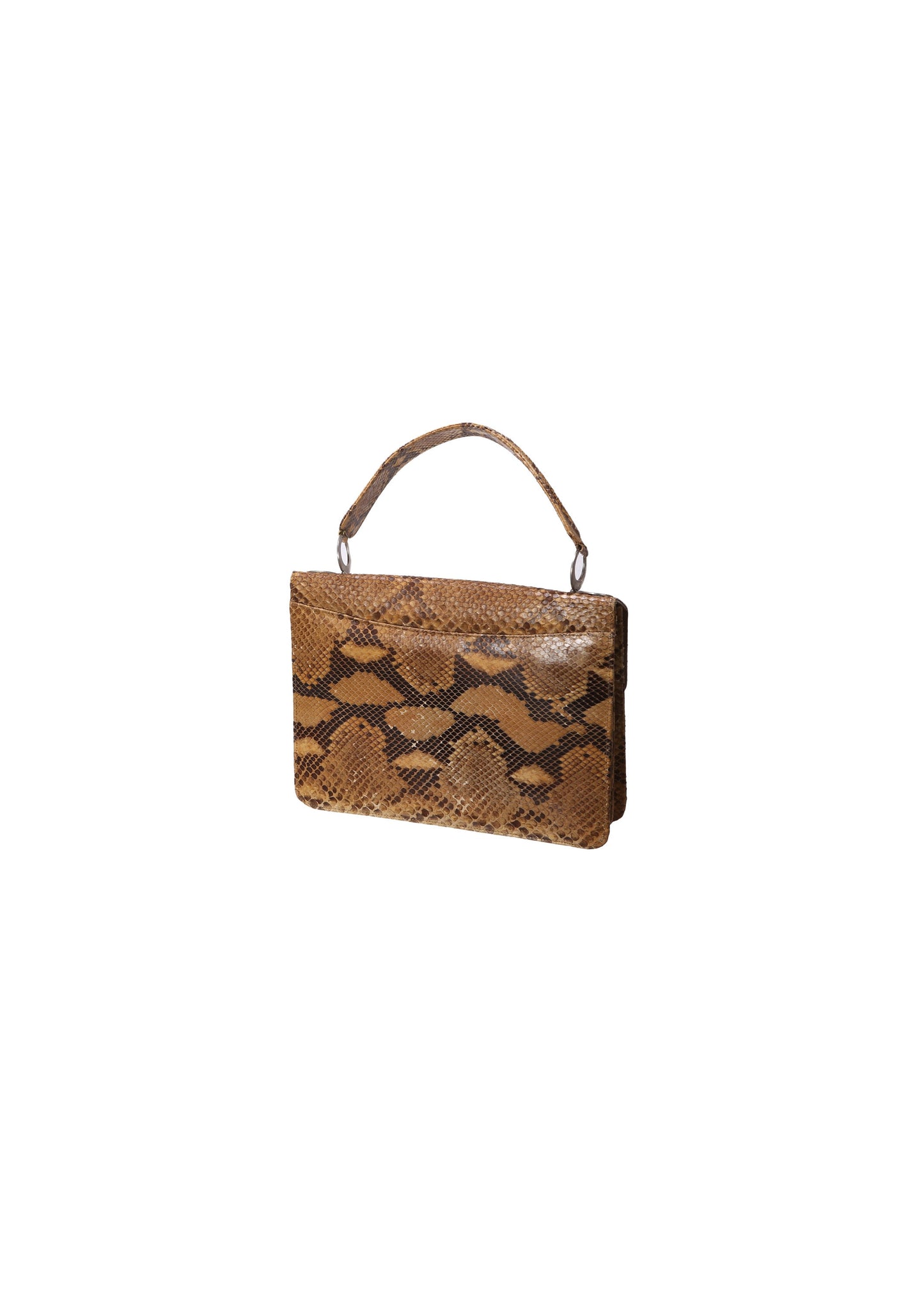 Vintage Women's Snakeskin Leather Handbag - Estimated Era 1950's - 1960's