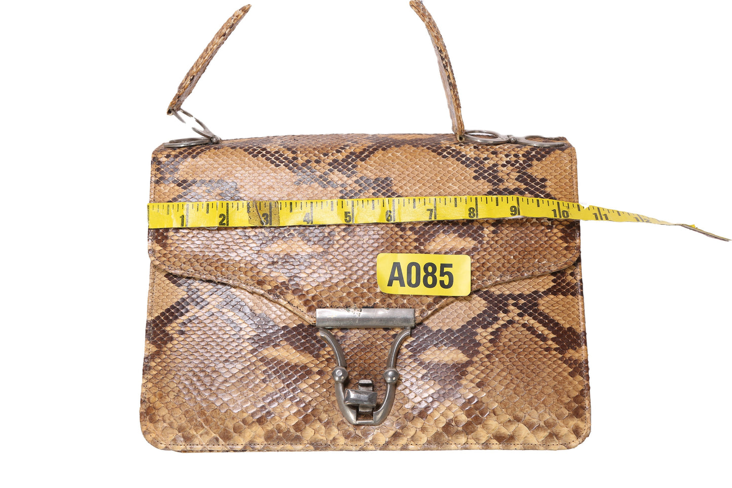 Vintage Women's Snakeskin Leather Handbag - Estimated Era 1950's - 1960's