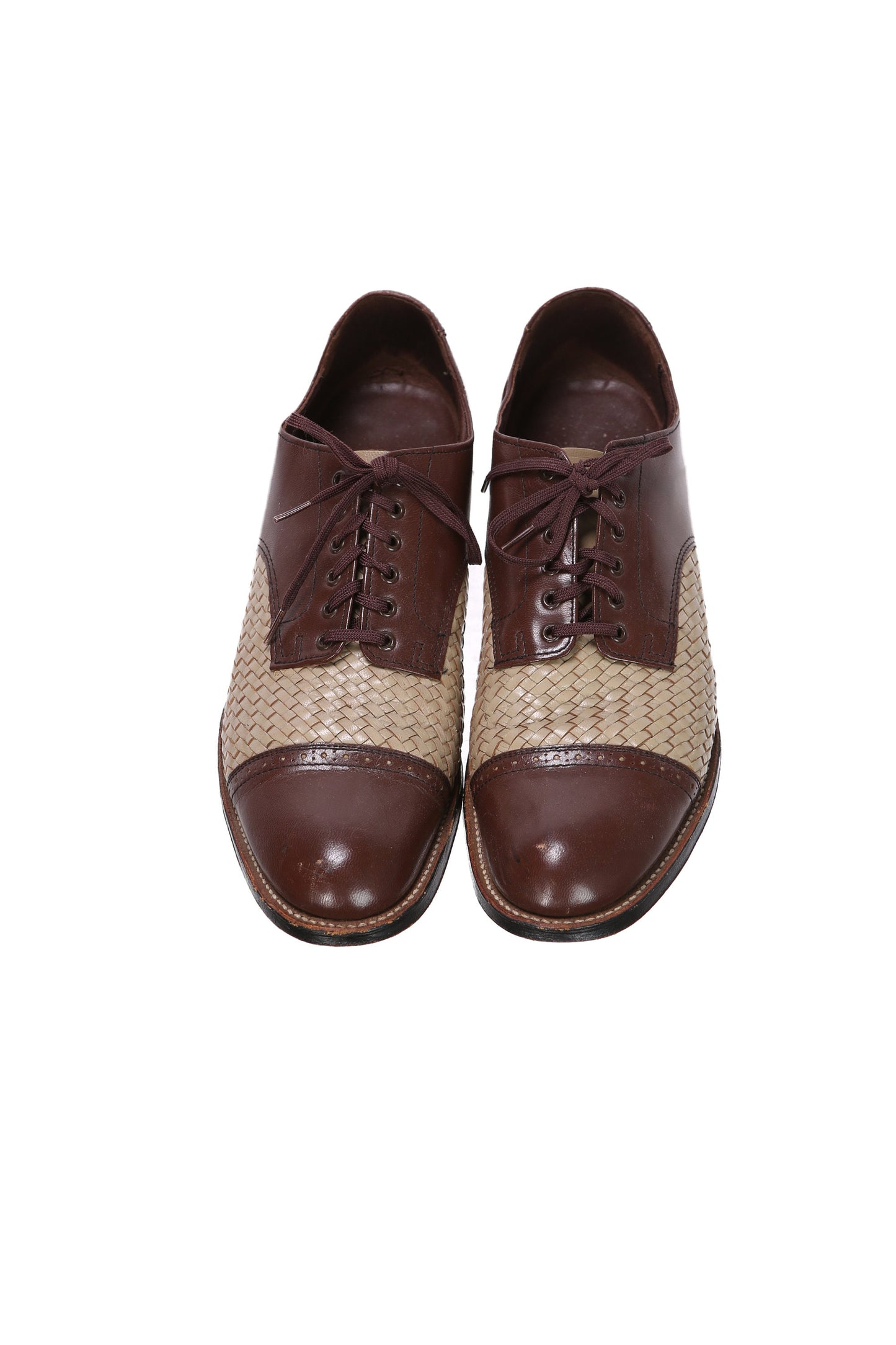 Vintage Stacy Adams Brown Saddle Shoes - Size 8 D