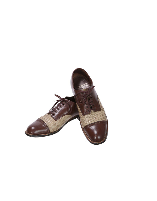 Vintage Stacy Adams Brown Saddle Shoes - Size 8 D