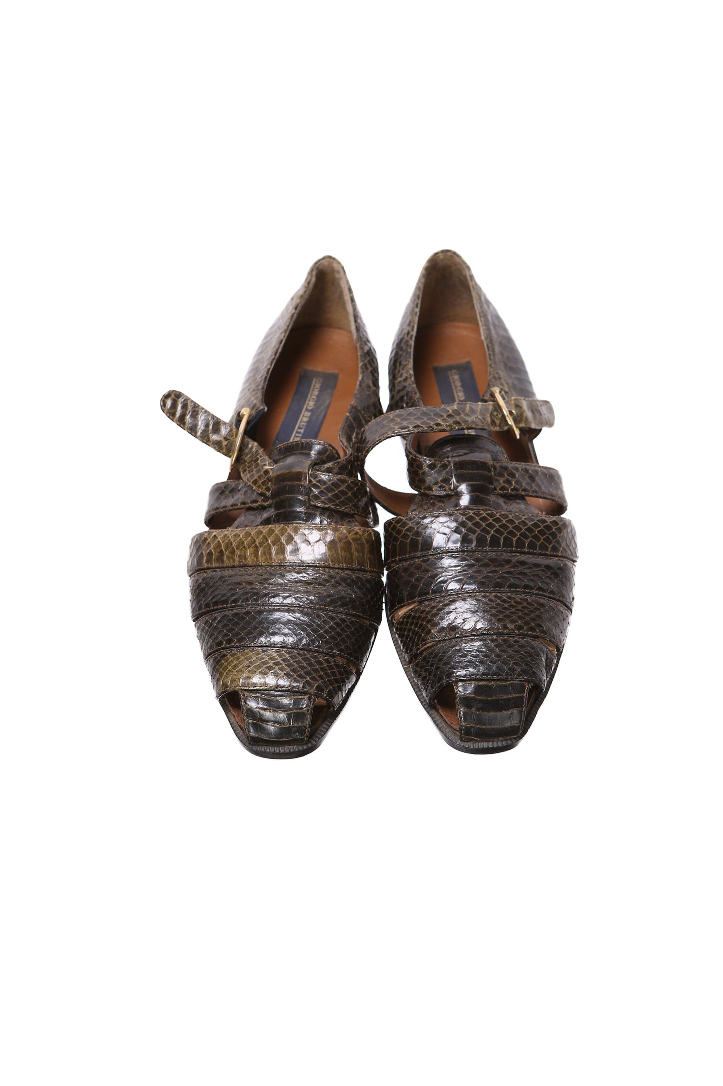 Men's Snakeskin Casual Leather Sandals by Giorgio Brutini