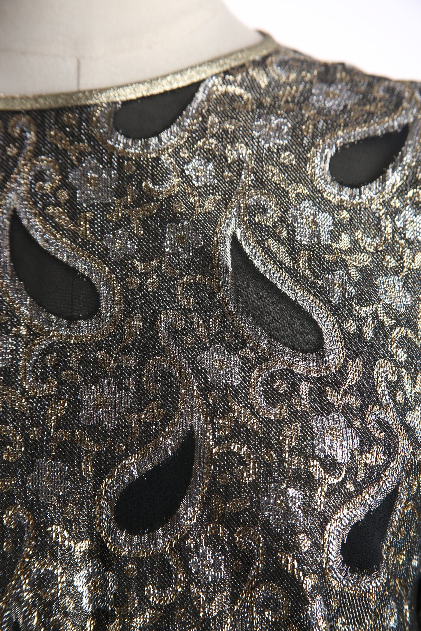 Vintage Metallic Silver Evening Dress by Albert Nipon - Vitage Size 8 - Estimated Era 1980's 1990's