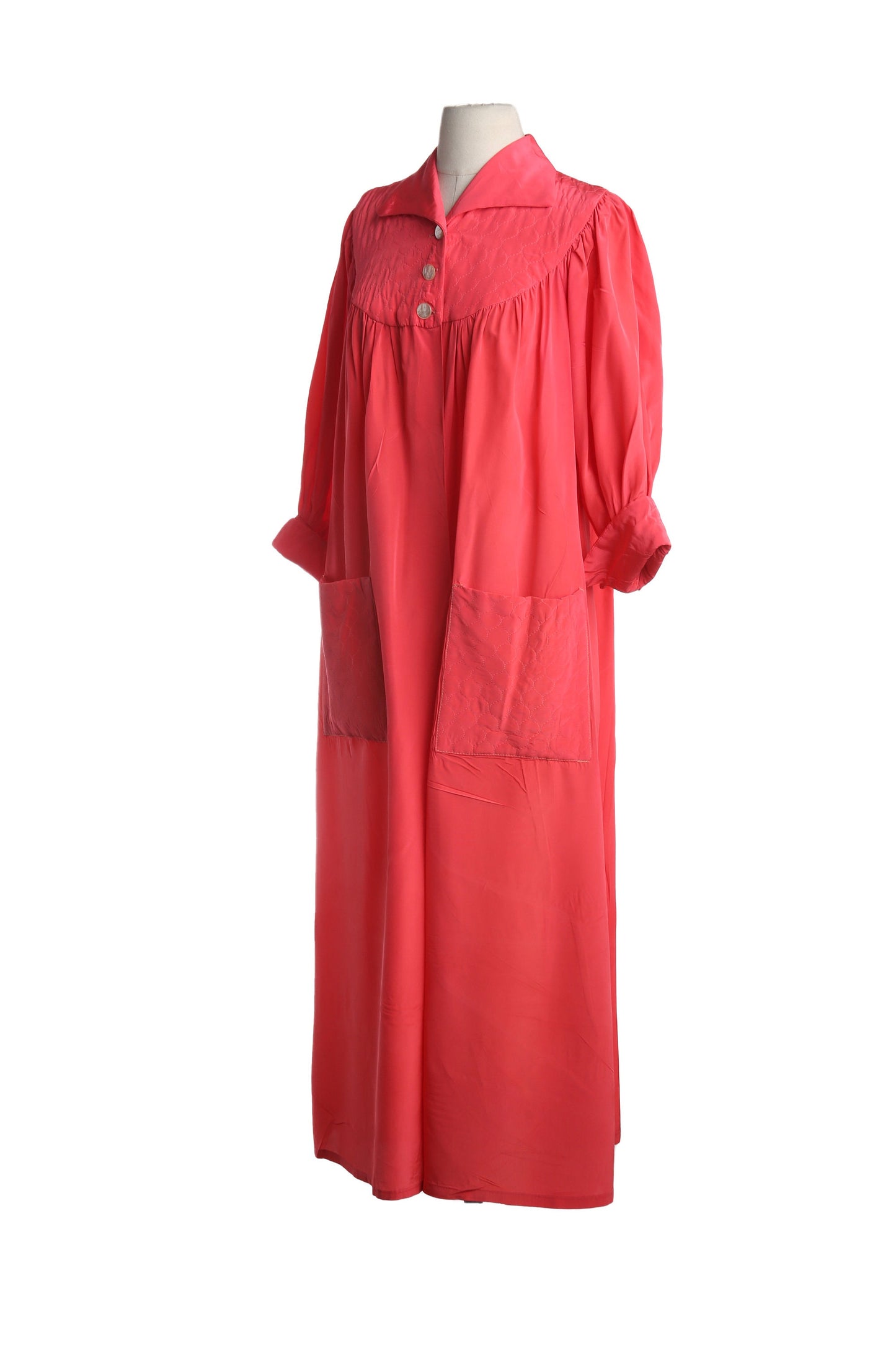 Vintage Red Blouson Dress - Estimated Era 1950's - 1960's