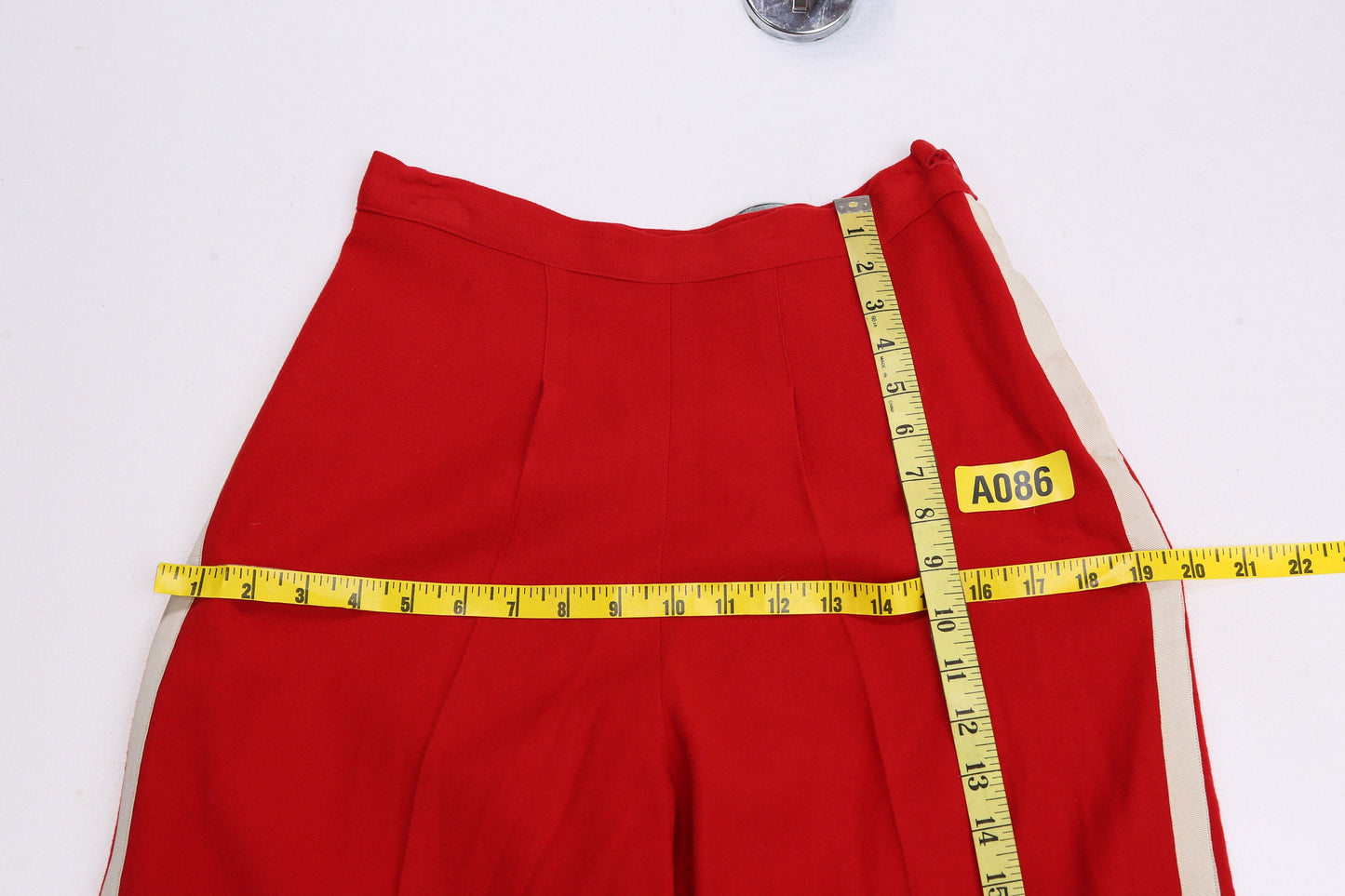 Vintage Men's Red Marching Band Uniform Pants - Estimated Era 1940's - 1950's
