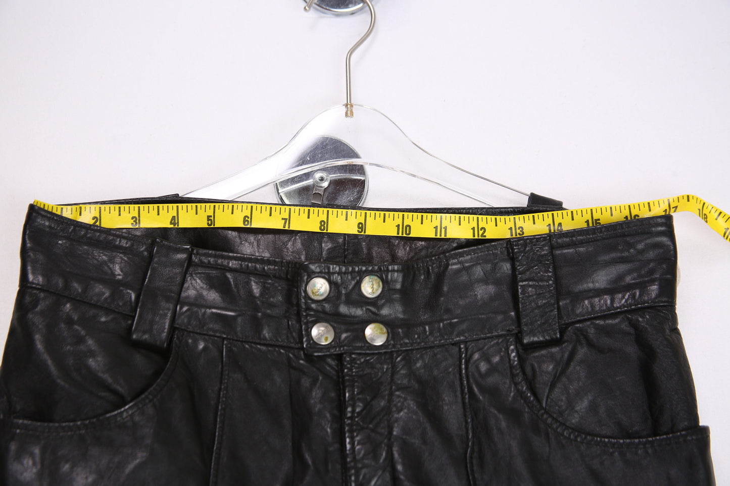 Vintage Men's Black Leather Pants by Brooks - Estimated Era 1970's - 1980's