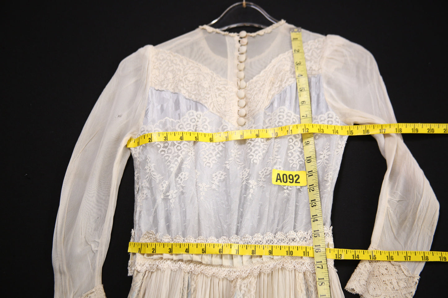 Vintage White Wedding Dress - Distressed