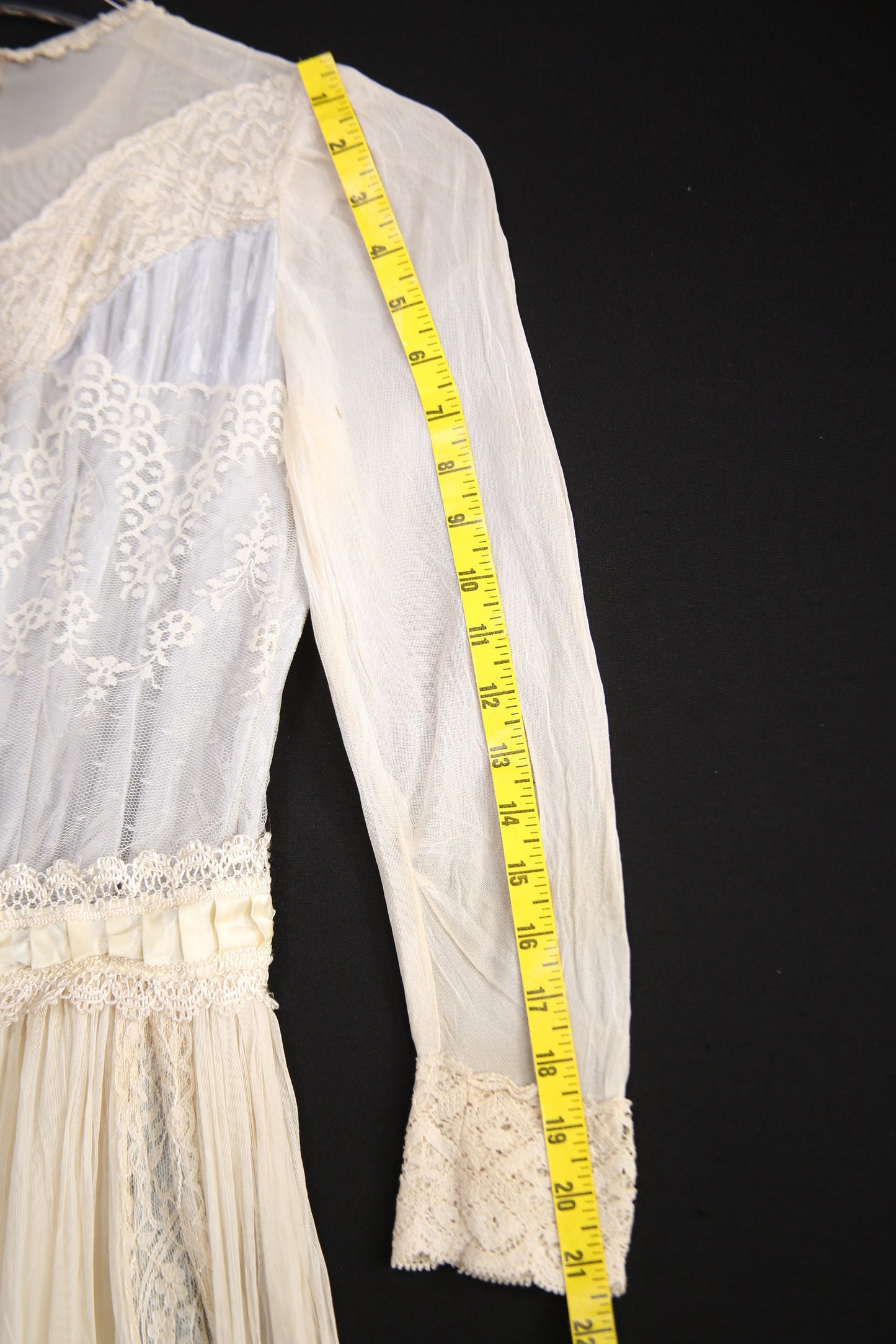 Vintage White Wedding Dress - Distressed