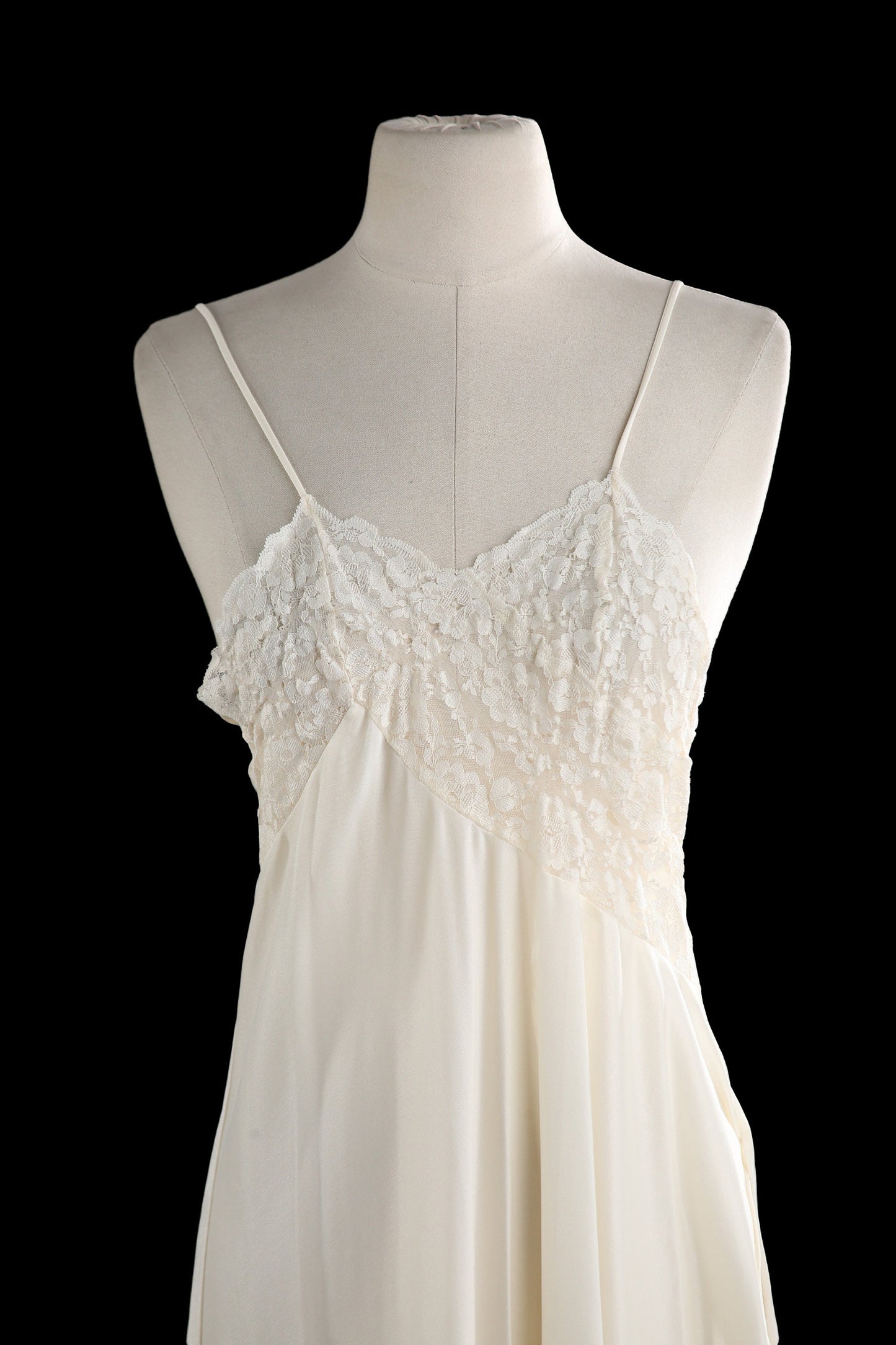 Vintage White Slip Dress - Nightgown Strap Dress
