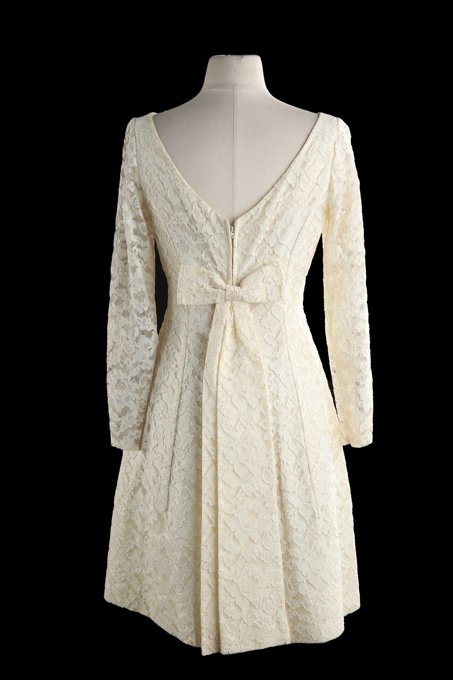 Vintage Women's White Lace Dress - 1960's - 1970's - Evening Casual Dress