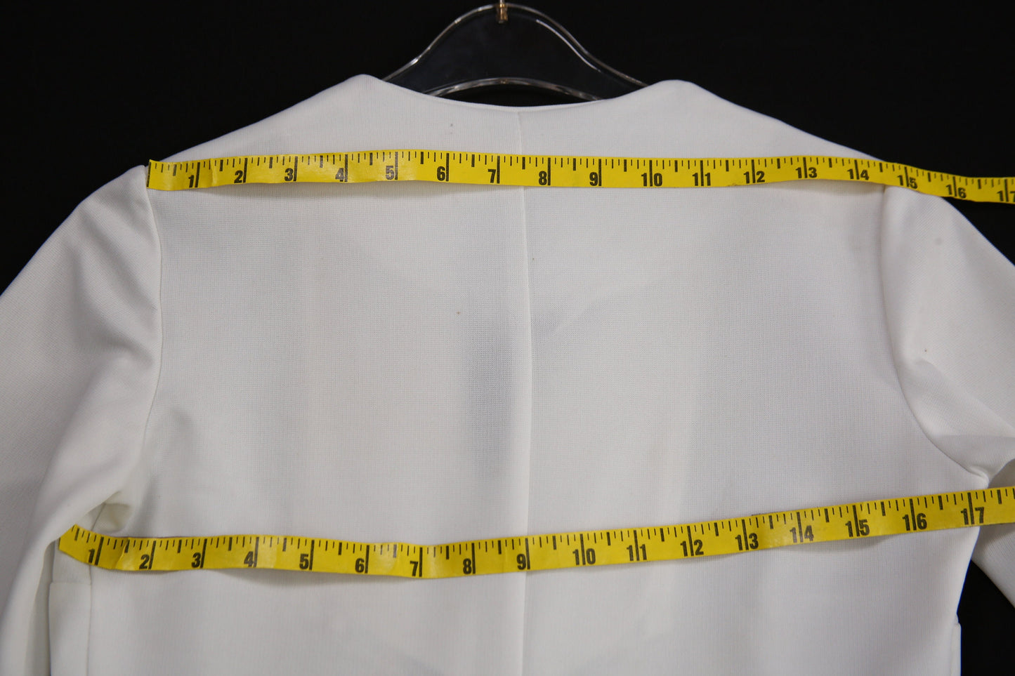 Vintage White Poly Jumpsuit with Embroidered Flower Chest Detail - Estimated Era 1970's - 1980's