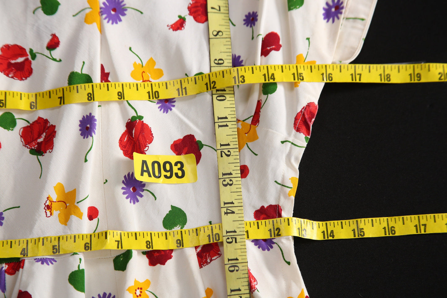 Vintage White Floral Print Casual Dress Sleeveless V Neck Fit and Flare