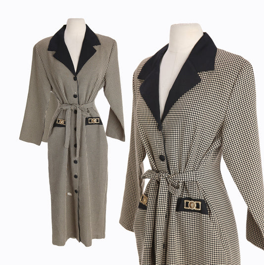 Vintage Women's Plaid Casual Dress by Kim's Fashion - Estimated Era 1990's - Y2K
