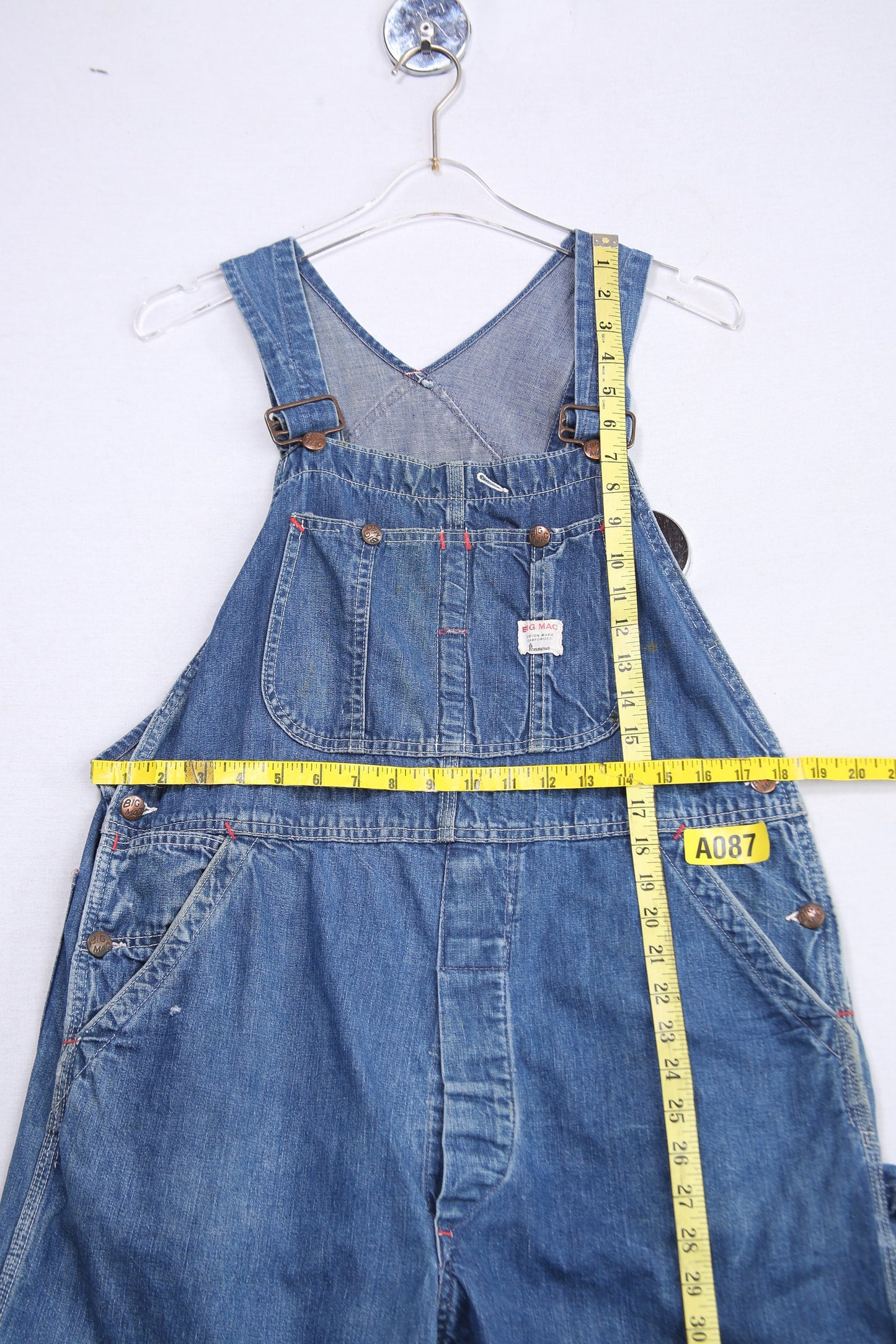 Vintage Big Mac Blue Denim Overalls - Union Made - Estimated Era 1960's - 1970's