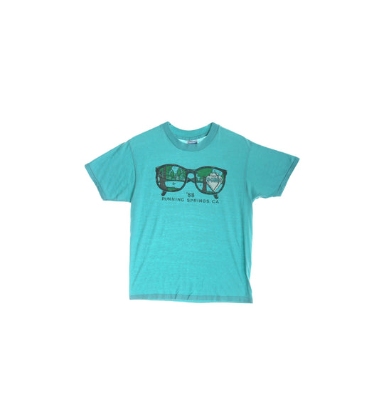 88 Running Springs CA Vintage Green Graphic T-shirt