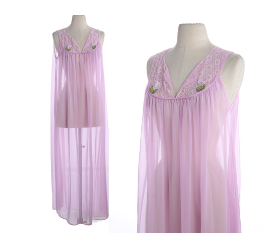 Vintage Women's Nightgown Dress - Estimated Era 1960's - 1970's