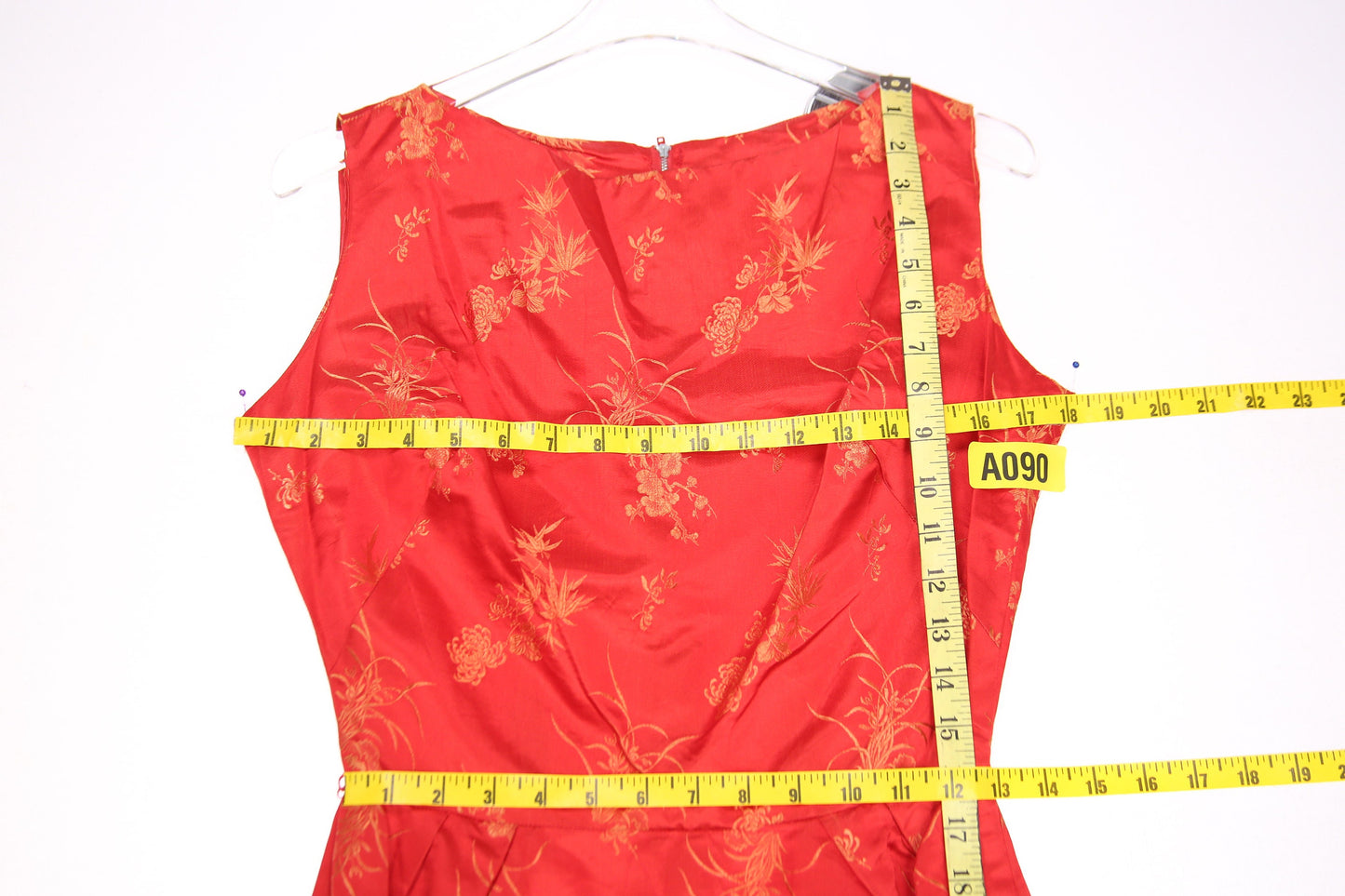 50s Women Red Brocade Casual Dress by Mr, L of California