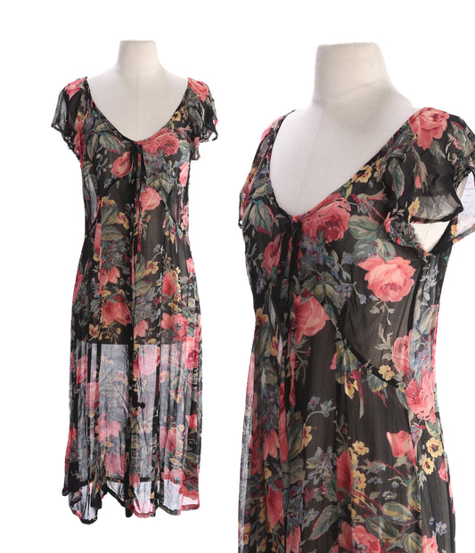 1990's Floral Print Summer Dress by Kim Erixon