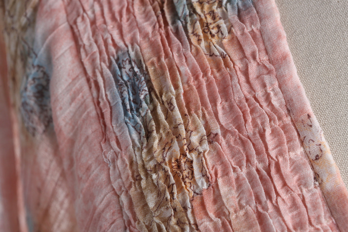 70s Floral Print Dress Maxi Summer Long Sleeve Boho by Phasell California