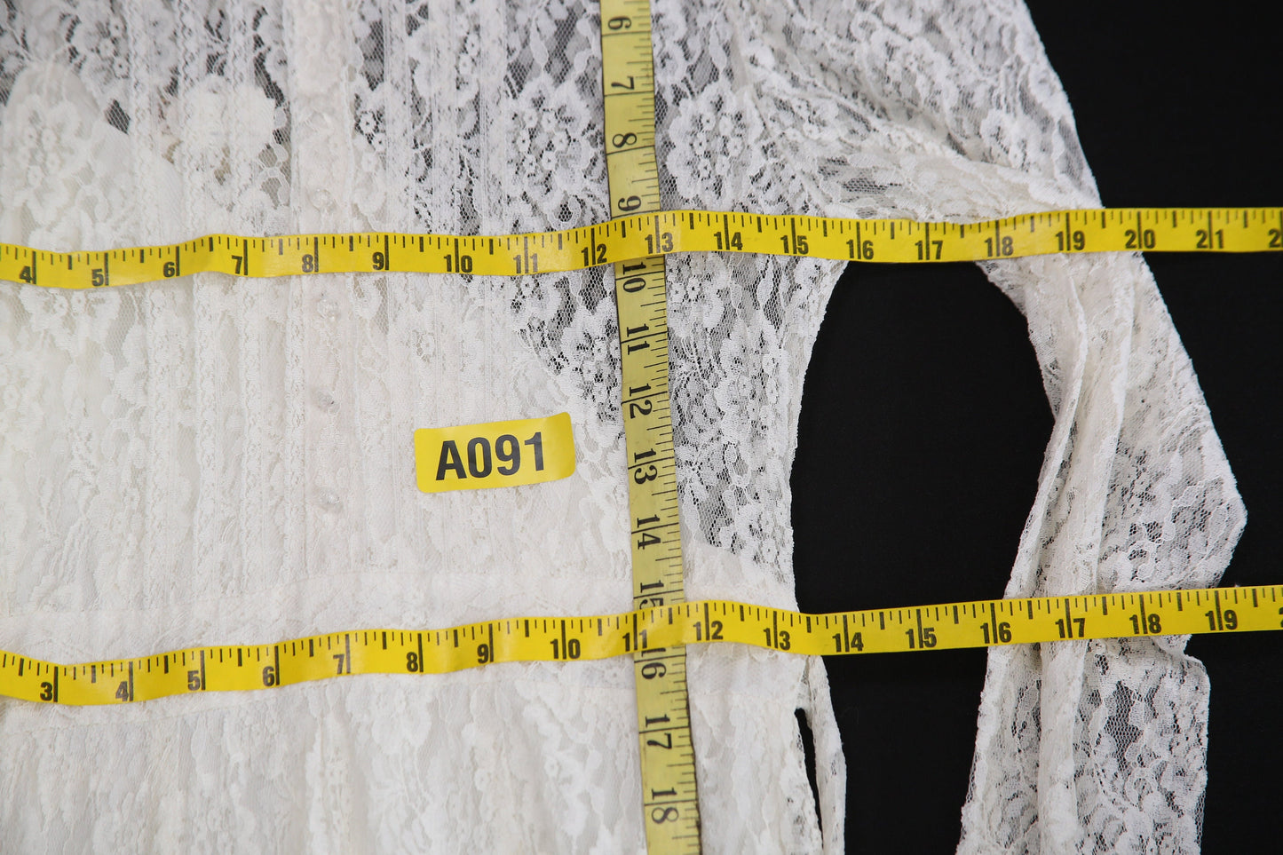 Vintage White Lace Long Prairie Dress