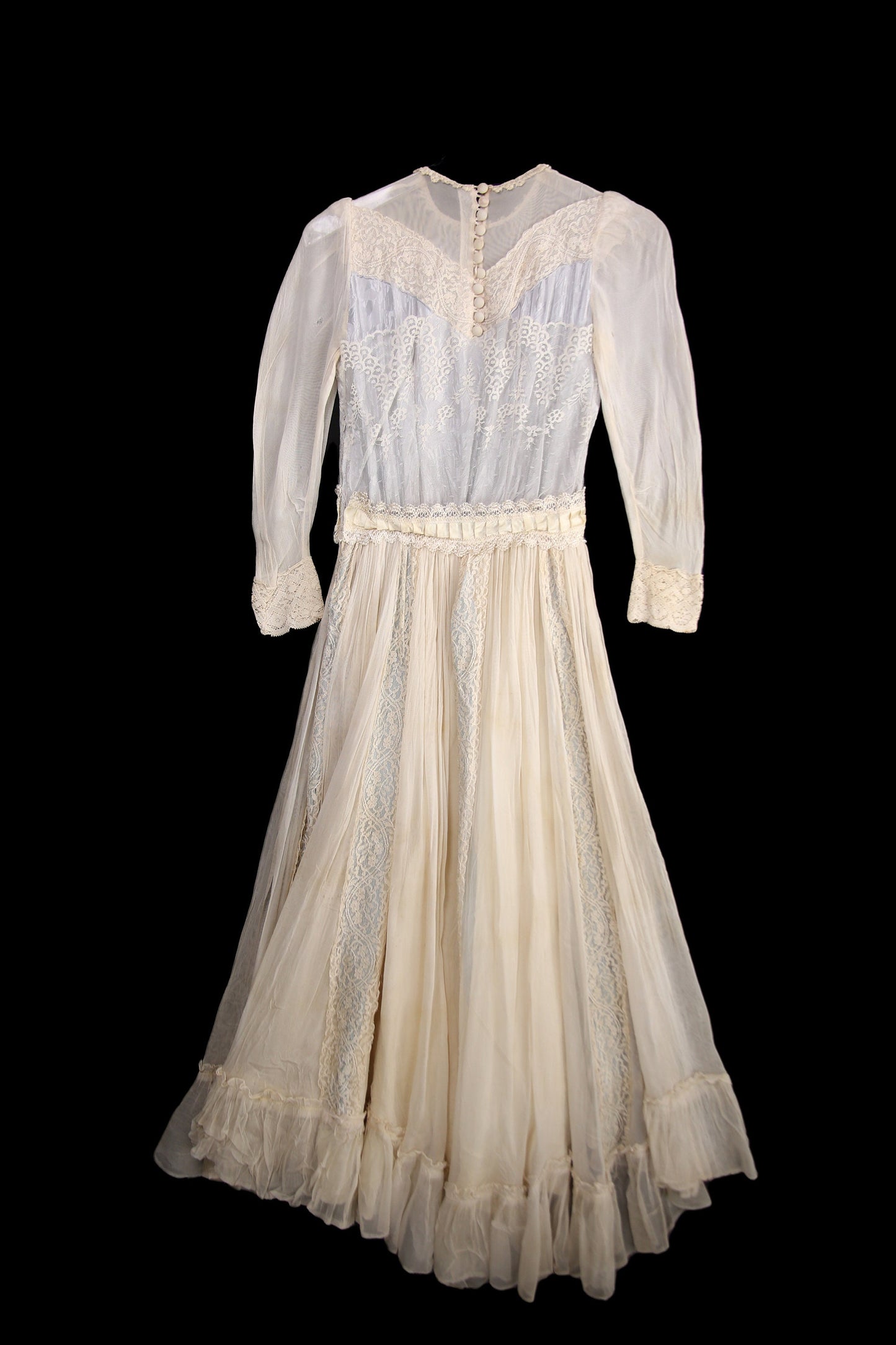 Vintage White Wedding Dress - Distressed