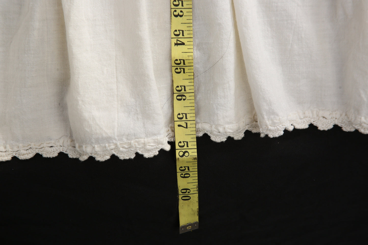 Vintage White Blouson Dress Muumuu - Estimated Era 1970's - 1980's