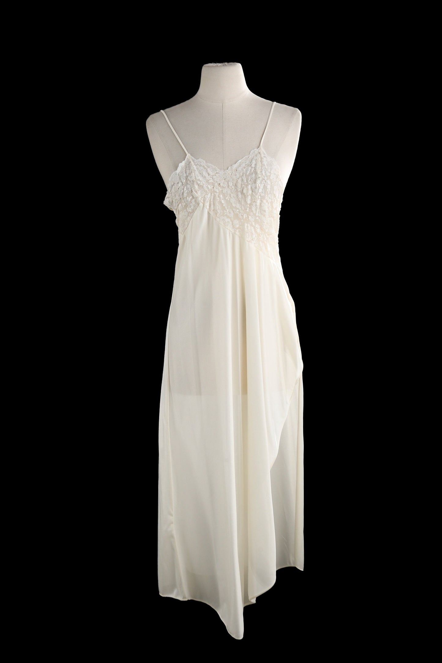 Vintage White Slip Dress - Nightgown Strap Dress