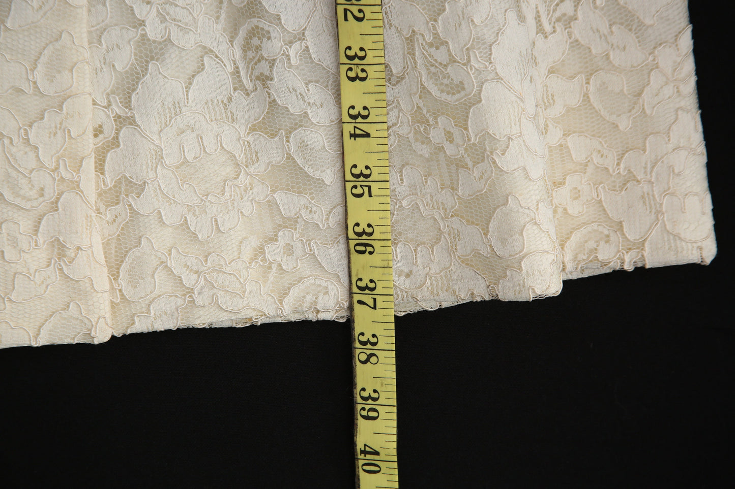 Vintage Women's White Lace Dress - 1960's - 1970's - Evening Casual Dress