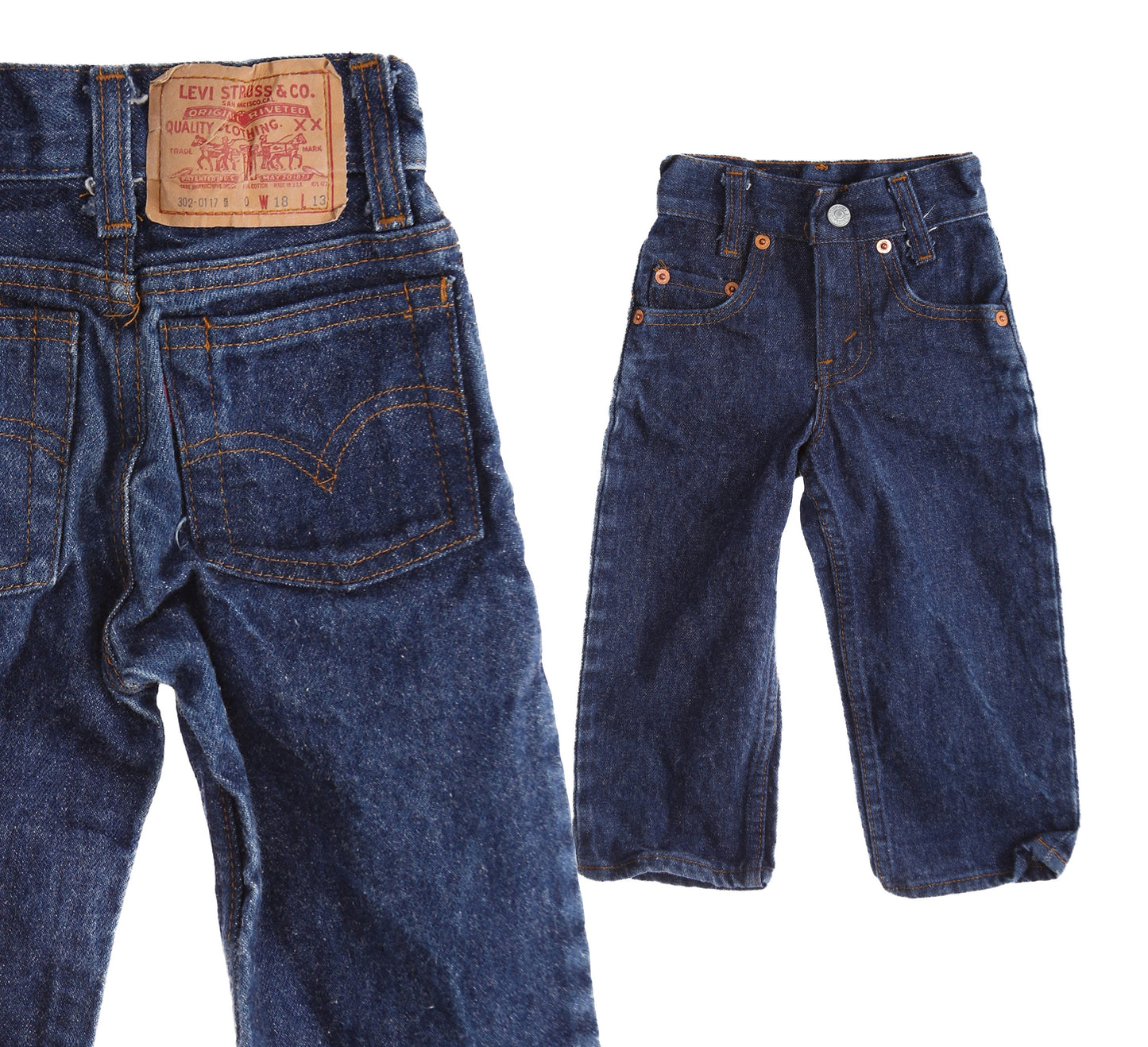 Vintage Kids Levis Jeans - Made in USA - 302-0117