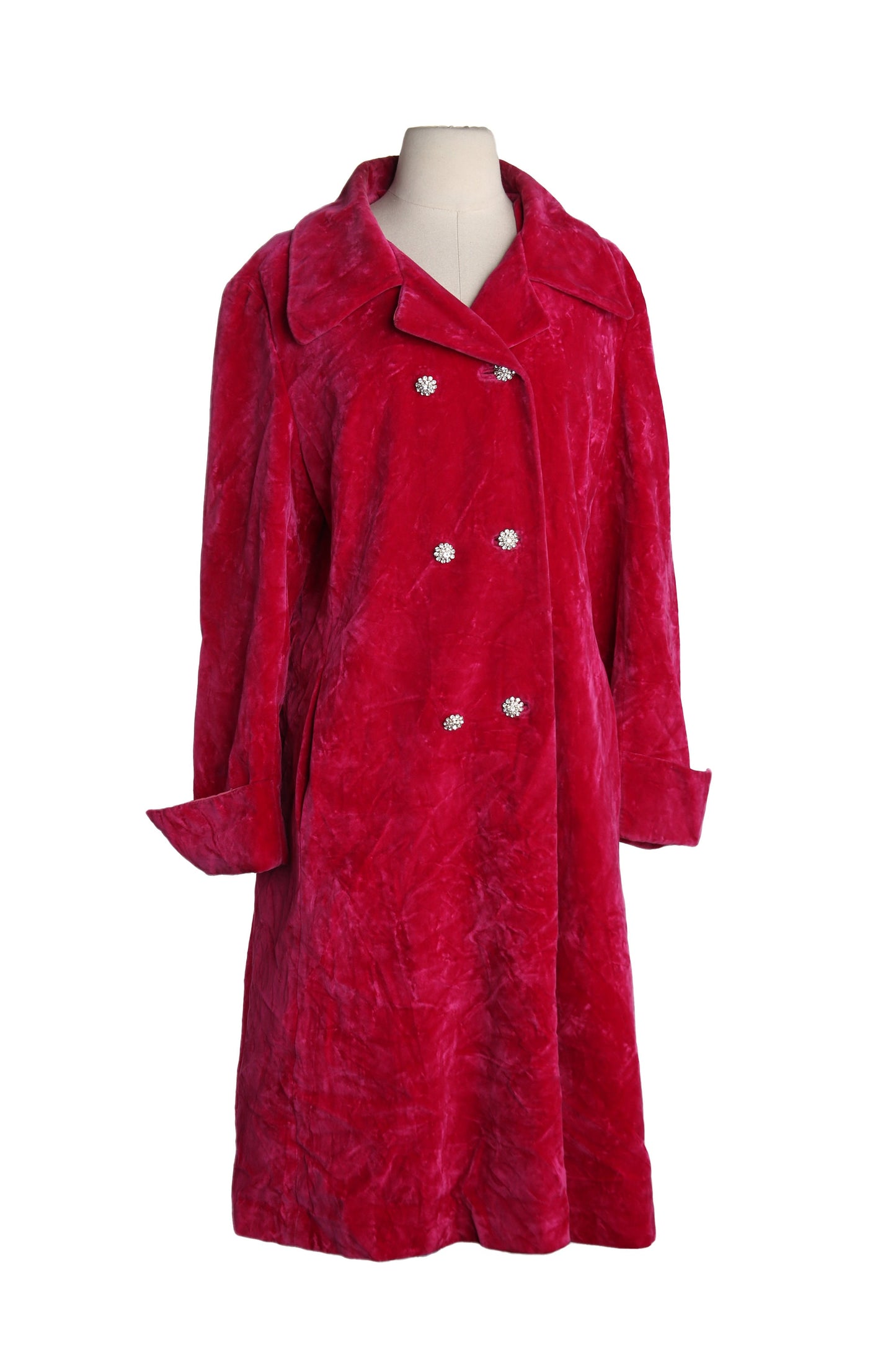 Vintage Women's Red Winter Coat by Bullock's Wilshire - Estimated Era 1950's - 1960's