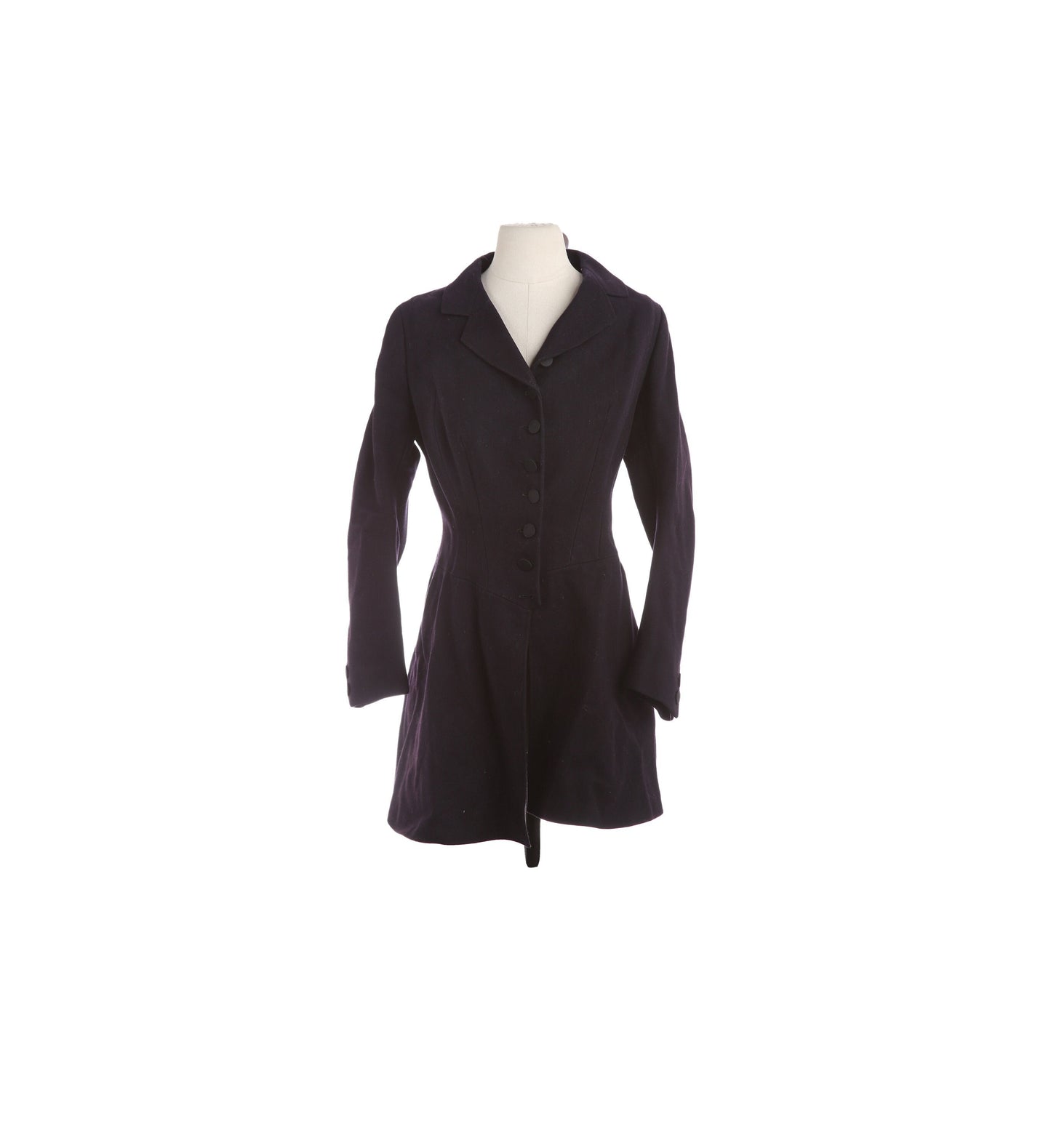 Vintage Women Black Winter Coat - Estimated Era 1920's - 1940's