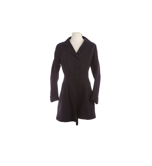 Vintage Women Black Winter Coat - Estimated Era 1920's - 1940's