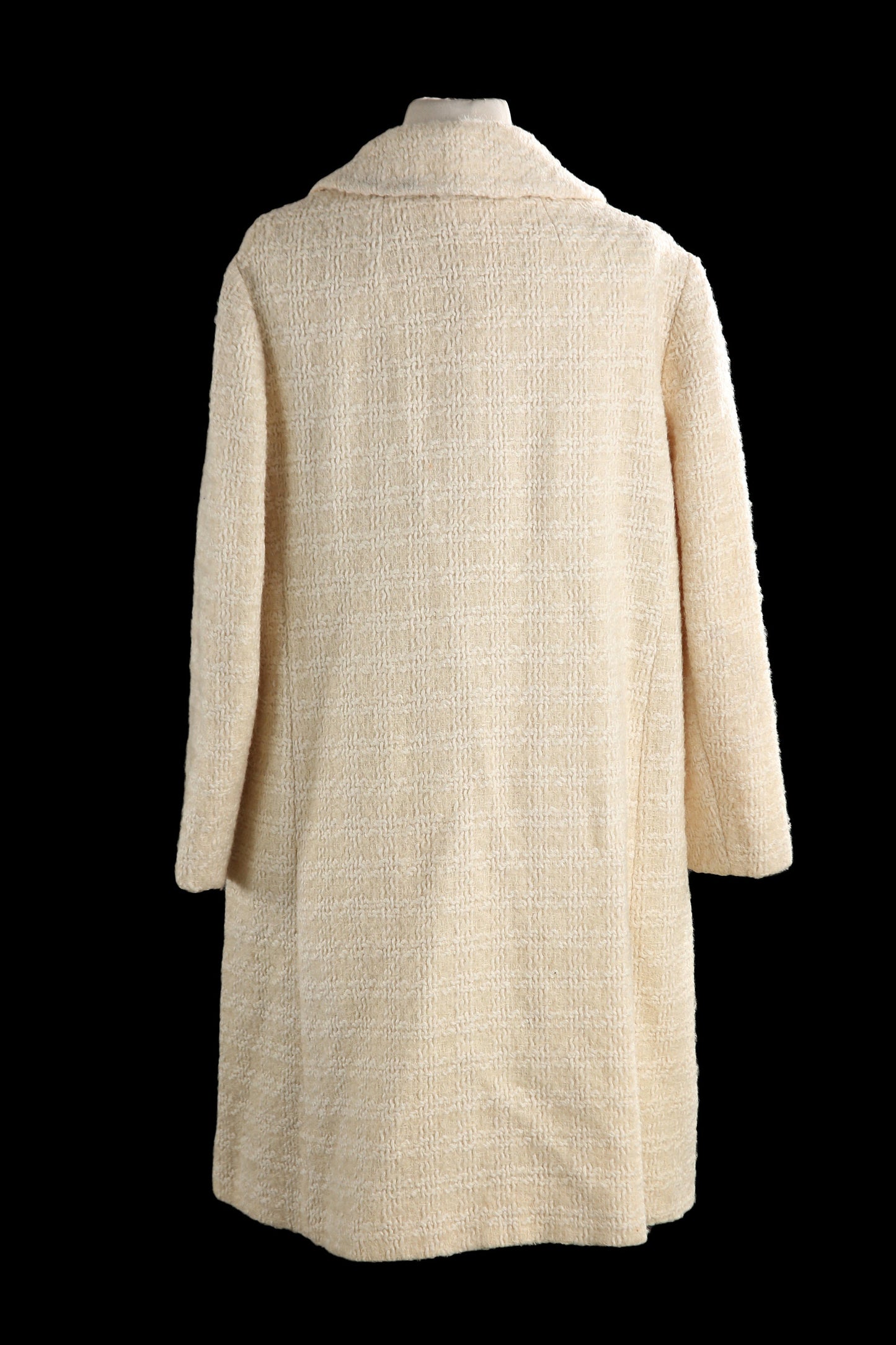 Vintage Women Off White Winter Coat - Estimated Era 1950's - 1960's